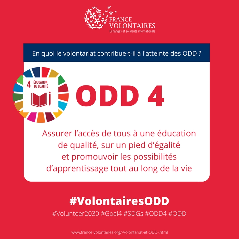 En quoi le volontariat contribue-t-il à l'atteinte de l'ODD N°4 ? En quoi le volontariat contribue-t-il à l'atteinte de l'ODD N°4 ?