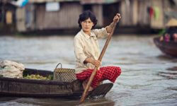 Phong Dien floating market.Can Tho floating market, Vietnam.
