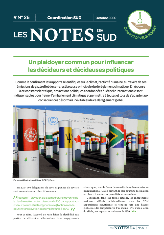 Couverture de la Notes de SUD 26